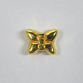 Metall-Perle Schmetterling 5mm gold